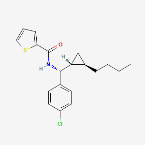 molecular formula C19H22ClNOS B1228205 N-[(R)-[(1R,2R)-2-butylcyclopropyl]-(4-chlorophenyl)methyl]-2-thiophenecarboxamide 