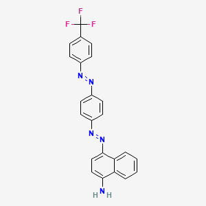 molecular formula C23H16F3N5 B12282053 1-Amino-4-[[4-[[4-(trifluoromethyl)phenyl]diazenyl]phenyl]diazenyl]naphthalene 