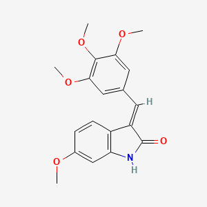 (3E)-6-methoxy-3-[(3,4,5-trimethoxyphenyl)methylidene]-1H-indol-2-one