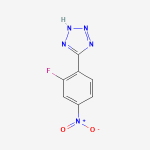 molecular formula C7H4FN5O2 B12282065 5-(2-Fluoro-4-nitro-phenyl)-1H-tetrazole 