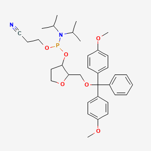 3-[[2-[[Bis(4-methoxyphenyl)-phenylmethoxy]methyl]oxolan-3-yl]oxy-[di(propan-2-yl)amino]phosphanyl]oxypropanenitrile