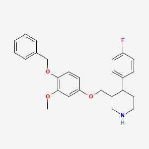 (3S,4R)-4-(4-Fluorophenyl)-3-[[3-methoxy-4-(phenylmethoxy)phenoxy]methyl]piperidine