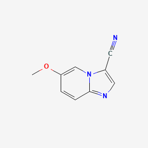 molecular formula C9H7N3O B12282123 6-Methoxyimidazo[1,2-A]pyridine-3-carbonitrile 