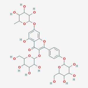 molecular formula C33H40O20 B12282127 Kaempferol 3,4'-diglucoside 7-rhamnoside 