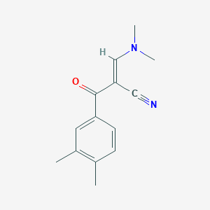 molecular formula C14H16N2O B12282128 (E)-3-(dimethylamino)-2-(3,4-dimethylbenzoyl)prop-2-enenitrile 