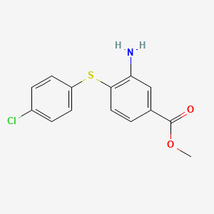 molecular formula C14H12ClNO2S B1228213 3-Amino-4-[(4-chlorophenyl)thio]benzoic acid methyl ester 