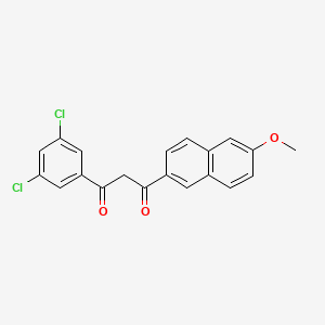 molecular formula C20H14Cl2O3 B12282133 1-(3,5-Dichlorophenyl)-3-(6-methoxynaphthalen-2-yl)propane-1,3-dione 