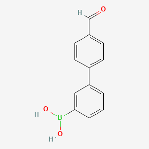 molecular formula C13H11BO3 B12282156 Boronic acid, B-(4'-formyl[1,1'-biphenyl]-3-yl)- CAS No. 1106837-43-7