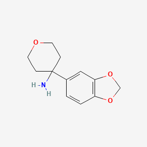 4-(1,3-Benzodioxol-5-yl)tetrahydropyran-4-amine