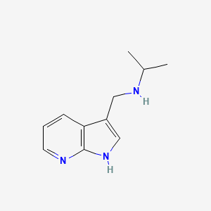 molecular formula C11H15N3 B12282201 (propan-2-yl)({1H-pyrrolo[2,3-b]pyridin-3-ylmethyl})amine 