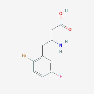 molecular formula C10H11BrFNO2 B12282229 3-Amino-4-(2-bromo-5-fluorophenyl)butyric Acid 