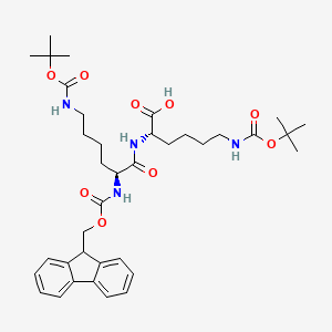 molecular formula C37H52N4O9 B12282265 Fmoc-Lys(Boc)-Lys(Boc)-OH CAS No. 169151-00-2