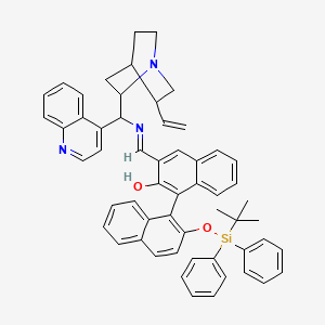 1-[2-[Tert-butyl(diphenyl)silyl]oxynaphthalen-1-yl]-3-[[(5-ethenyl-1-azabicyclo[2.2.2]octan-2-yl)-quinolin-4-ylmethyl]iminomethyl]naphthalen-2-ol