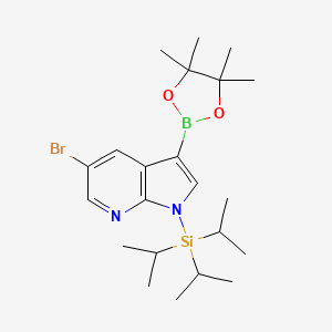 5-Bromo-3-(4,4,5,5-tetramethyl-1,3,2-dioxaborolan-2-YL)-1-(triisopropylsilyl)-1H-pyrrolo[2,3-B]pyridine