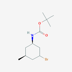 molecular formula C12H22BrNO2 B12282389 tert-butyl N-[(1R,5S)-3-bromo-5-methylcyclohexyl]carbamate 