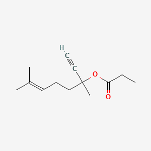 molecular formula C13H20O2 B12282414 6-Octen-1-yn-3-ol, 3,7-dimethyl-, 3-propanoate CAS No. 65416-30-0