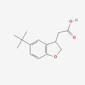 molecular formula C14H18O3 B12282421 5-(tert-Butyl)-2,3-dihydrobenzofuran-3-acetic Acid 