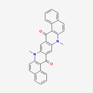 molecular formula C30H20N2O2 B12282423 7,16-dihydro-7,16-dimethylbenzoabenzo5,6quino3,2-Iacridine-9,18-dione CAS No. 222402-86-0