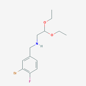 molecular formula C13H19BrFNO2 B12282456 N-(3-Bromo-4-fluorobenzyl)-2,2-diethoxyethanamine 