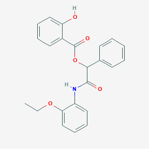 molecular formula C23H21NO5 B1228246 2-Hydroxybenzoic acid [2-(2-ethoxyanilino)-2-oxo-1-phenylethyl] ester 