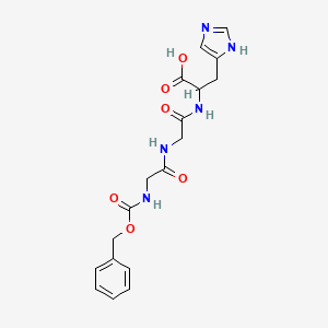 molecular formula C18H21N5O6 B12282476 3-(1H-imidazol-5-yl)-2-[[2-[[2-(phenylmethoxycarbonylamino)acetyl]amino]acetyl]amino]propanoic acid 