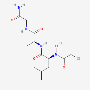 Chloroacetyl-N-hydroxyleucyl-alanyl-glycinamide