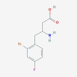 molecular formula C10H11BrFNO2 B12282489 3-Amino-4-(2-bromo-4-fluorophenyl)butyric Acid 