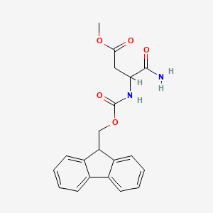 molecular formula C20H20N2O5 B12282493 (S)3-(9H-Fluoren-9-ylmethoxycarbonylamino)-succinamic acid methyl ester 