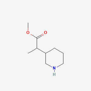 molecular formula C9H17NO2 B12282551 Methyl 2-(piperidin-3-yl)propanoate 