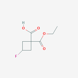 molecular formula C8H11FO4 B12282562 1-(Ethoxycarbonyl)-3-fluorocyclobutane-1-carboxylic acid 