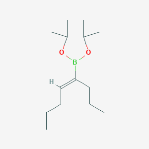 molecular formula C14H27BO2 B12282585 (Z)-4,4,5,5-tetramethyl-2-(oct-4-en-4-yl)-1,3,2-dioxaborolane 