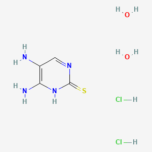 molecular formula C4H12Cl2N4O2S B1228260 5-Amino-2-thiocytosine dihydrochloride dihydrate CAS No. 79650-37-6