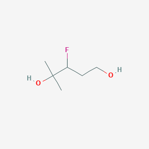 molecular formula C6H13FO2 B12282611 3-Fluoro-4-methylpentane-1,4-diol 