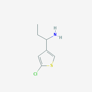 molecular formula C7H10ClNS B12282619 (R)-1-(5-chlorothiophen-3-yl)propan-1-amine 