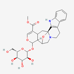 molecular formula C27H32N2O10 B1228262 Cadambine CAS No. 54422-49-0