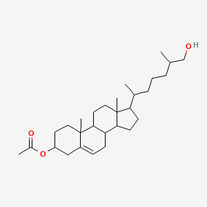 molecular formula C29H48O3 B12282642 [17-(7-hydroxy-6-methylheptan-2-yl)-10,13-dimethyl-2,3,4,7,8,9,11,12,14,15,16,17-dodecahydro-1H-cyclopenta[a]phenanthren-3-yl] acetate 