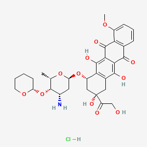 molecular formula C32H38ClNO12 B1228265 吡柔比星盐酸盐 