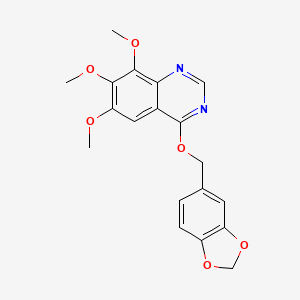 4-(1,3-Benzodioxol-5-ylmethoxy)-6,7,8-trimethoxy-quinazoline