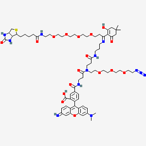 molecular formula C69H96N12O17S B12282704 Dde TAMRA Biotin Azide 