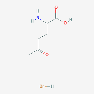 molecular formula C6H12BrNO3 B12282710 2-Amino-5-oxohexanoic acid;hydrobromide 