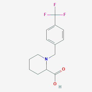 molecular formula C14H16F3NO2 B12282748 1-(4-Trifluoromethylbenzyl)-2-carboxypiperidine 