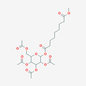 molecular formula C24H36O13 B12282768 8-Methoxycarbonyloctanoyl2,3,4,6-tetra-O-acetyl-b-D-galactopyranoside 