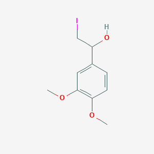 molecular formula C10H13IO3 B12282775 (alphar)-alpha-(Iodomethyl)-3,4-dimethoxy-benzenemethanol 