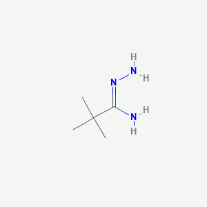 Propanimidic acid, 2,2-dimethyl-, hydrazide