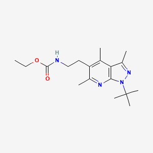 N-[2-(1-tert-butyl-3,4,6-trimethyl-5-pyrazolo[3,4-b]pyridinyl)ethyl]carbamic acid ethyl ester