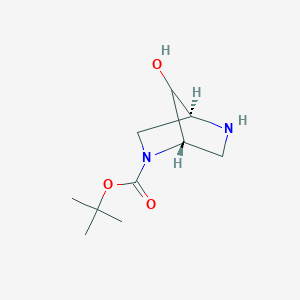 molecular formula C10H18N2O3 B12282811 tert-butyl (1S,4S)-7-hydroxy-2,5-diazabicyclo[2.2.1]heptane-2-carboxylate 