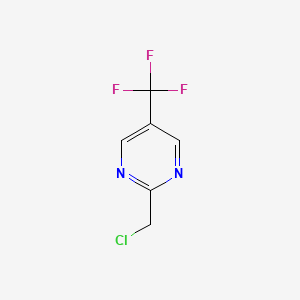 molecular formula C6H4ClF3N2 B12282812 2-(Chloromethyl)-5-(trifluoromethyl)pyrimidine 