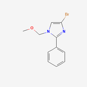 molecular formula C11H11BrN2O B12282816 4-bromo-1-(methoxymethyl)-2-phenyl-1H-imidazole CAS No. 159590-03-1