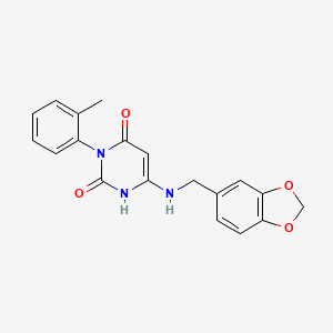 6-(1,3-benzodioxol-5-ylmethylamino)-3-(2-methylphenyl)-1H-pyrimidine-2,4-dione