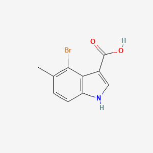 molecular formula C10H8BrNO2 B12282821 4-Bromo-5-methylindole-3-carboxylic Acid 